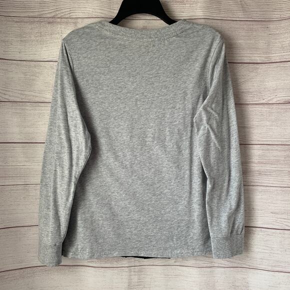 Holiday Time Penguin Gray Long Sleeve Shirt Size Large (12-14) - Picture 8 of 14